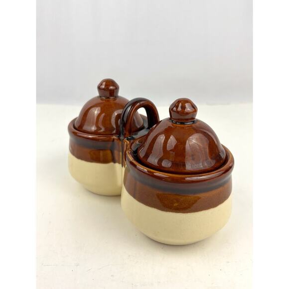 VTG Relish Condiment Server Brown Tan Ceramic Stoneware Taiwan 1970's - Picture 14 of 16